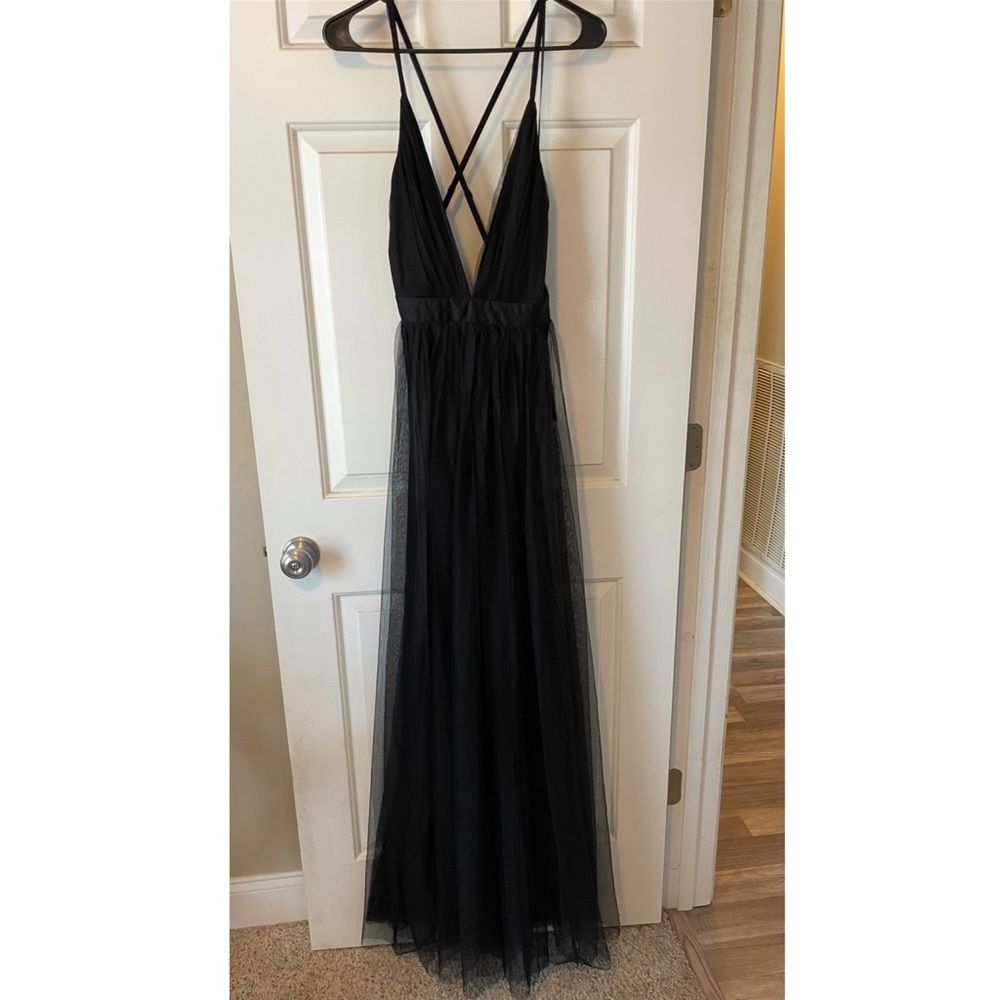 Black ball gown